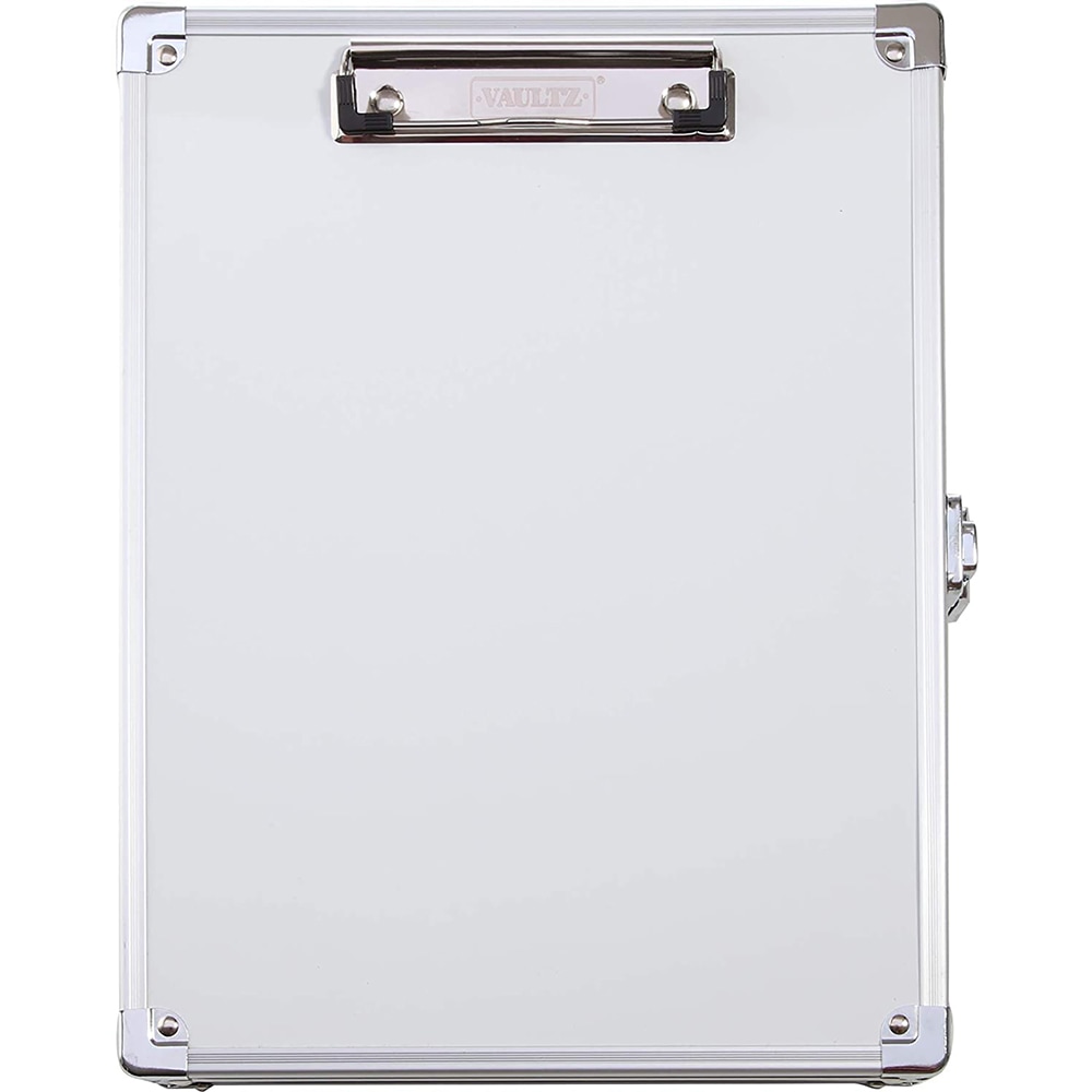 Vaultz Locking Storage Clipboard, 2in x 10in, White MPN:VZ00176