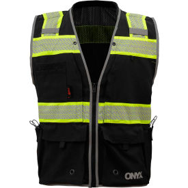 GSS Safety ONYX Surveyor's Safety Vest-Black-2XL 1513-2XL
