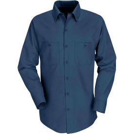 Red Kap® Men's Industrial Work Shirt Long Sleeve Navy Regular-S SP14 SP14NVRGS