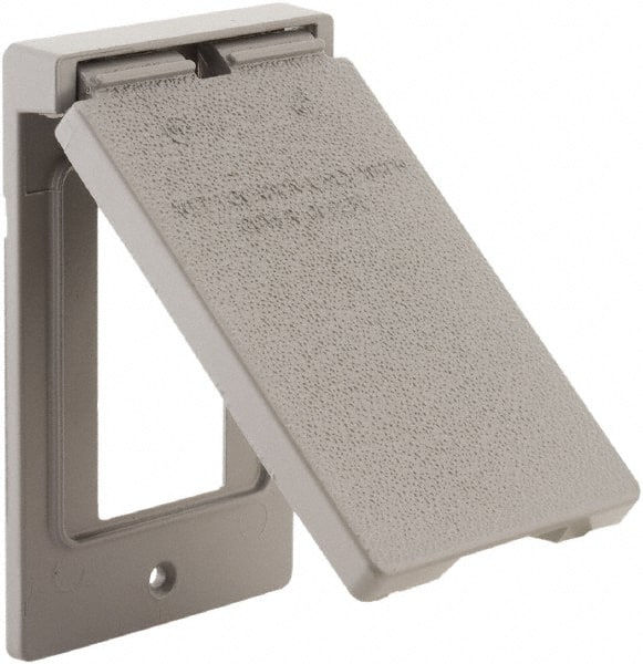 1 Outlet, Powder Coat Finish, Rectangle Weather Resistant Box Cover MPN:5104-0