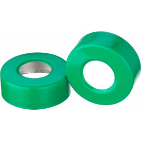 Wheaton® 20mm Crimp Seal Open Top Hole Caps Aluminum Green Unlined Case of 1000 224178-07