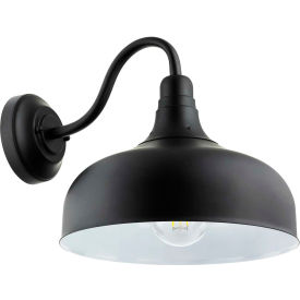 Sunlite 46067-SU FIX/GN/E26/BLACK Outdoor Gooseneck Wall Mount Fixture Med Base 120V Wet Location 46067-SU - Pkg Qty 2