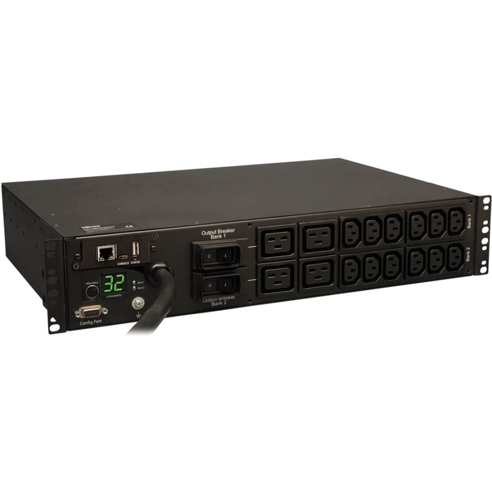 Tripp Lite PDU Monitored 230V 7.4kW 32A 12 C13; 4 C19 IEC-309 Horizontal 2U, PDUMNH32HV MPN:PDUMNH32HV