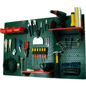 Wall Control Pegboard Standard Tool Storage Kit Green/Red 48