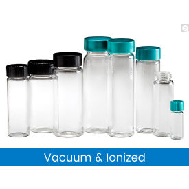 Qorpak 2 dram Glass Vial w/15-425 Green Thermoset F217 & PTFE Lined CapVacuum 144PK GLC-05186