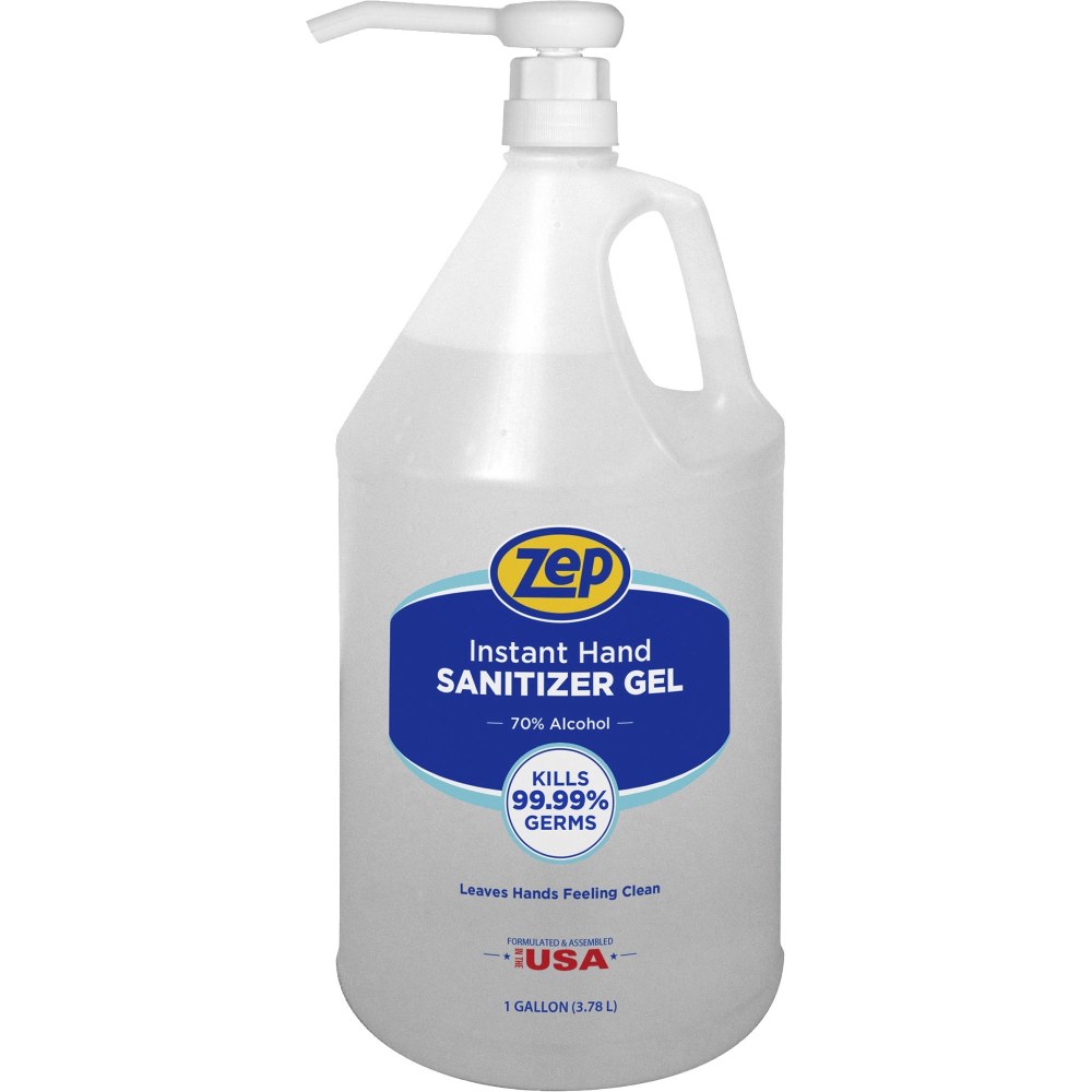 Zep Hand Sanitizer Gel, Clean Scent, 1 Gallon, Clear MPN:355825