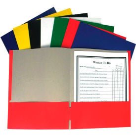 C-Line Products Recycled Two-Pocket Paper Portfolios Assorted Color - 100/Set 05300-DS