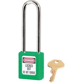 Master Lock® Thermoplastic Zenex™ 410KALTGRN Safety Padlock 3