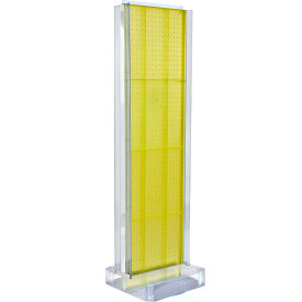 Global Approved 700778-YEL Two-Sided Pegboard Floor Display W/ Studio Base 17