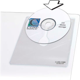 C-Line Products Self-Adhesive CD Holder 5-1/3