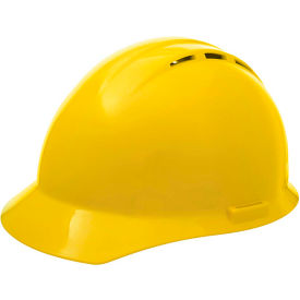 ERB® Americana® Vented Cap 4-Point Nylon Mega Ratchet® Suspension Yellow WEL19452YE - Pkg Qty 12