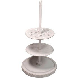 United Scientific™ Vertical Pipette Stand Plastic 28 Places White 79102