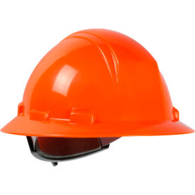 Kilimanjaro Full Brim Hard Hat HDPE Shell 4-Pt Nylon Webbing Cradle Ratchet Adj. Hi-Vis Orange 280-HP641R-31