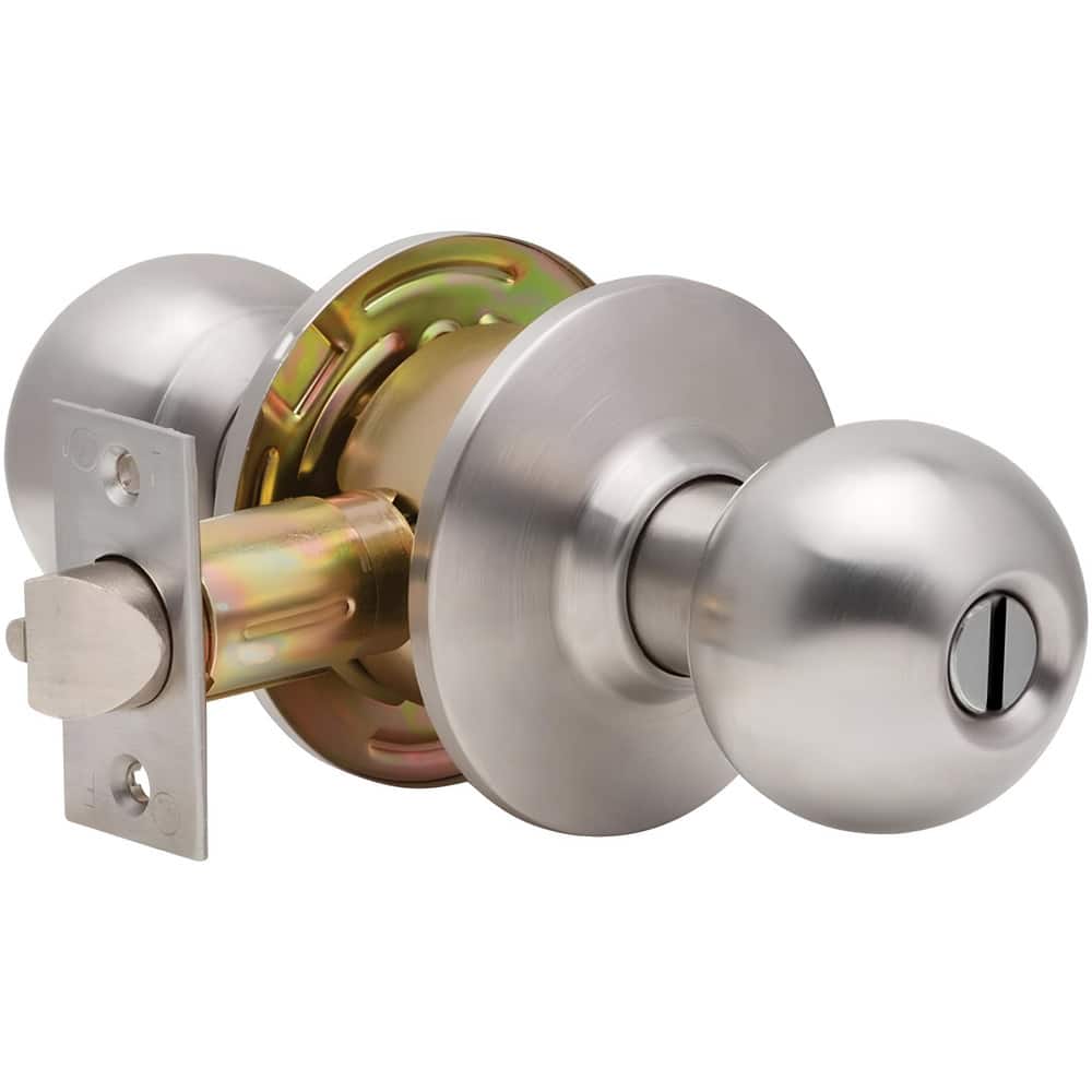 Knob Locksets; Type: Privacy ; Key Type: Keyed Different ; Material: Metal ; Finish/Coating: Satin Stainless Steel ; Compatible Door Thickness: 1-3/8