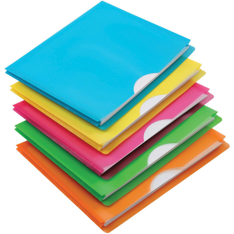 Pendaflex File Jackets, 9-1/2in x 11-3/4in, Assorted Colors, Pack Of 5 Jackets MPN:50992