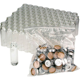 Wheaton 20ML Clear Glass Headspace Vials Convenience Pack Aluminum Silicone Seals Case of 100 W225280-03