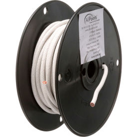 Allpoints 38-1294 High Temperature Wire; #10 Gauge; Stranded SRGN; White; 50' Roll 381294