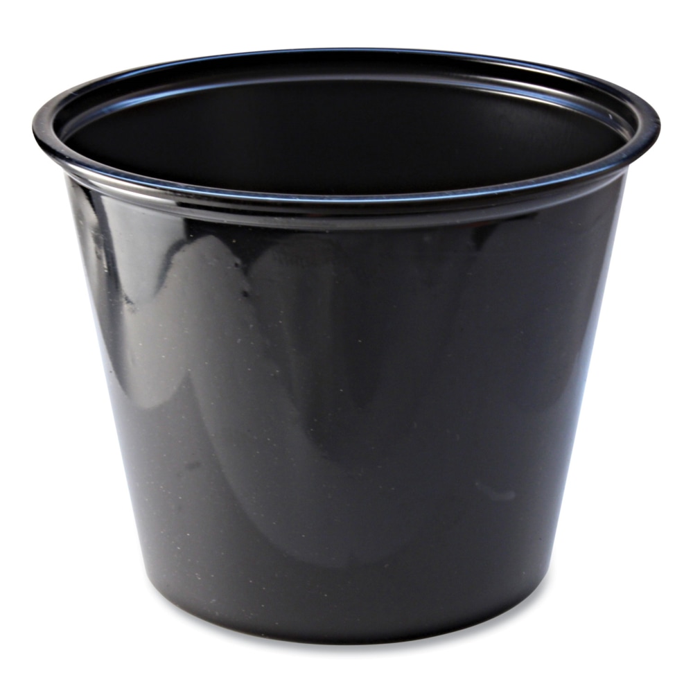 Fabri-Kal Portion Cups, 5.5 Oz, Black, Sleeve Of 125 Cups, Carton Of 20 Sleeves MPN:9505146