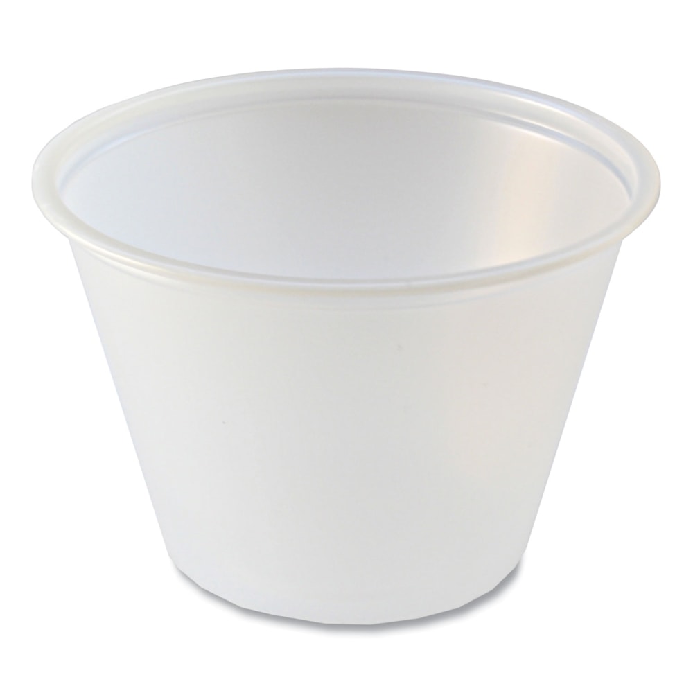 Fabri-Kal Portion Cups, 2.5 Oz, Translucent, Sleeve Of 125 Cups, Carton Of 20 Sleeves MPN:9505196