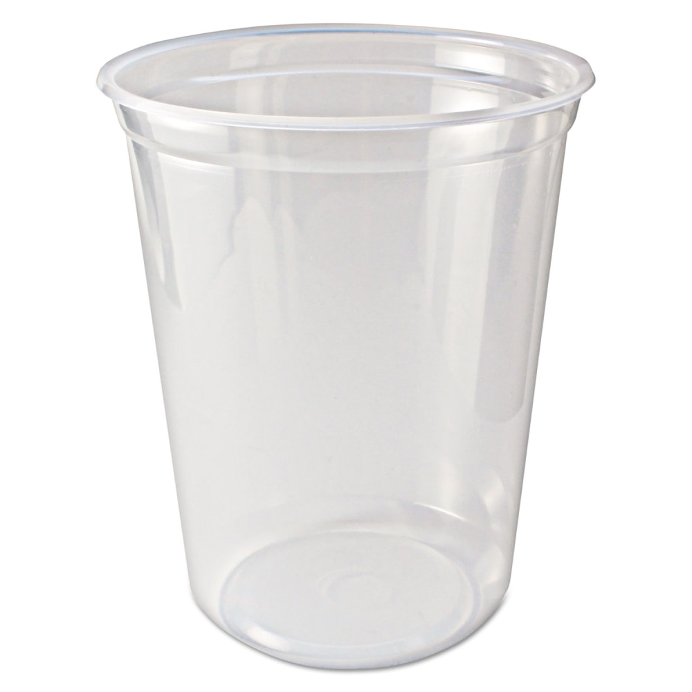 Fabri-Kal Microwavable Deli Containers, 32 Oz, Clear, Pack Of 500 Containers MPN:PK32TC