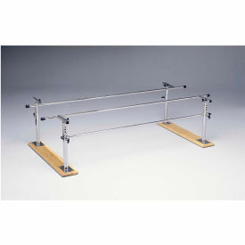Wood Base Folding Parallel Bars Height and Width Adjustable 7' L 15-4000