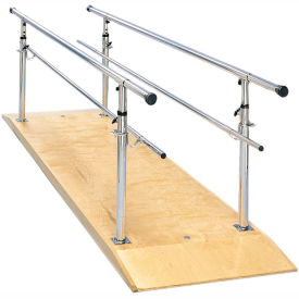 Wood Platform Mounted Parallel Bars Height Adjustable 12' L 15-4031