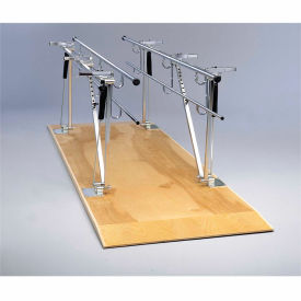 Deluxe Wood Platform Mounted Parallel Bars Height/Width Adjustable 7' L 15-4080