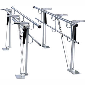 Deluxe Floor Mounted Parallel Bars Height/Width Adjustable 10' L 15-4091