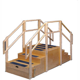Two-Sided Compact Training Stairs with Platform 96