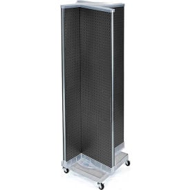 Global Approved 700422-BLK Pinwheel Pegboard Display W/Wheel RB 16