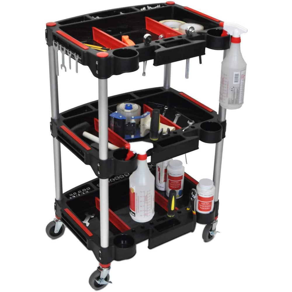 Carts, Cart Type: Mechanic's , Assembly: Assembly Required , Caster Size: 3 in , Load Capacity (Lb. - 3 Decimals): 132.000 , Color: Black, Red  MPN:MC-3