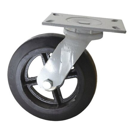 Mold-onCasters, WideSwivel, Rubber, 4