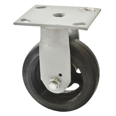 Mold-on Casters, Wide Rigid Rubber, 4