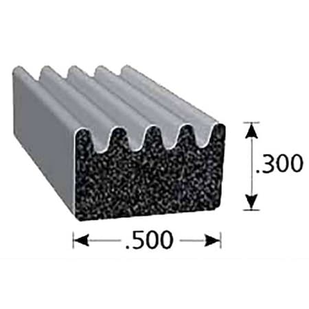 Seal, EPDM Rubber, Black, 50 ft L MPN:RS1026-50