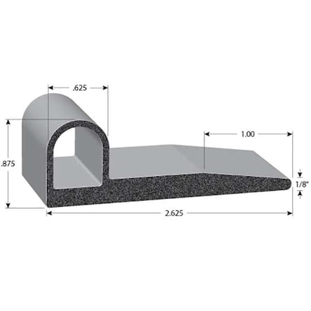 Seal, EPDM Rubber, Black, 50 ft L MPN:RS1030-50