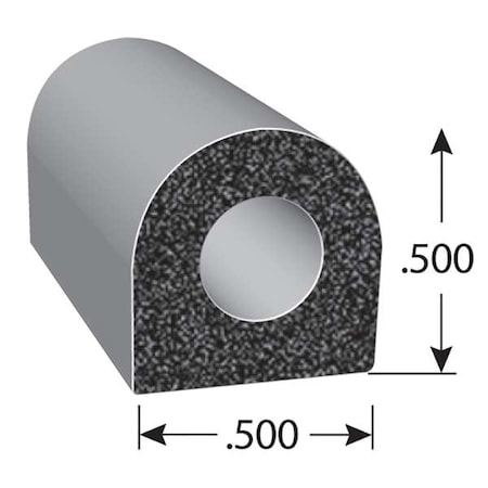 Seal, EPDM Rubber, Black, 50 ft L MPN:RS1031-50