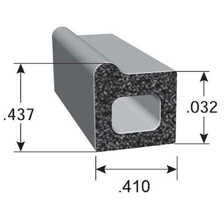 Seal, EPDM Rubber, Black, 50 ft L MPN:RS1032-50