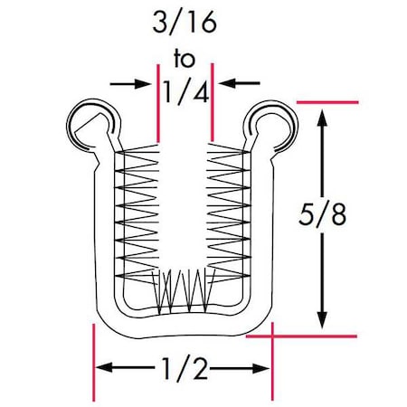 Edge Trim, Stainless Steel Beaded Steel Core Channel with Rigid Polypropylene Pile Lining Uncovered MPN:0123-3X2