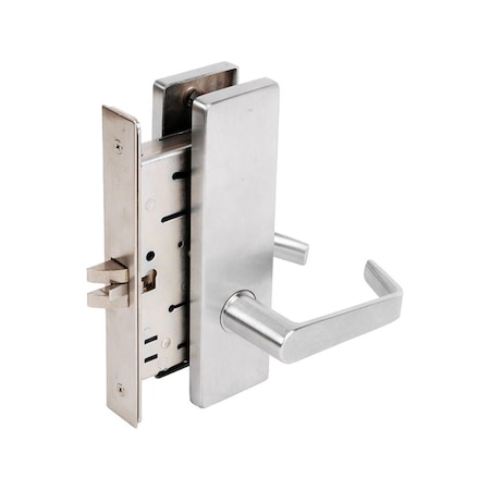 Apartment Corridor Door Mortise Lock, Dane Lever, Napa Escutcheon, Satin Chrome MPN:MA531P DN 626