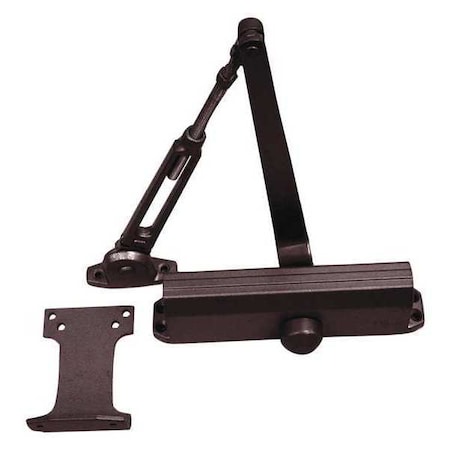 Manual, Hydraulic, SC60 Series Surface Closers, Door Closer, Standard Duty Interior, Dark Bronze MPN:SC61A HWPA DKB SLIM
