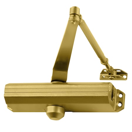 Manual, Hydraulic, SC60 Series Surface Closers, Door Closer, Standard Duty Interior, Matte Brass MPN:SC61A RWPA BR