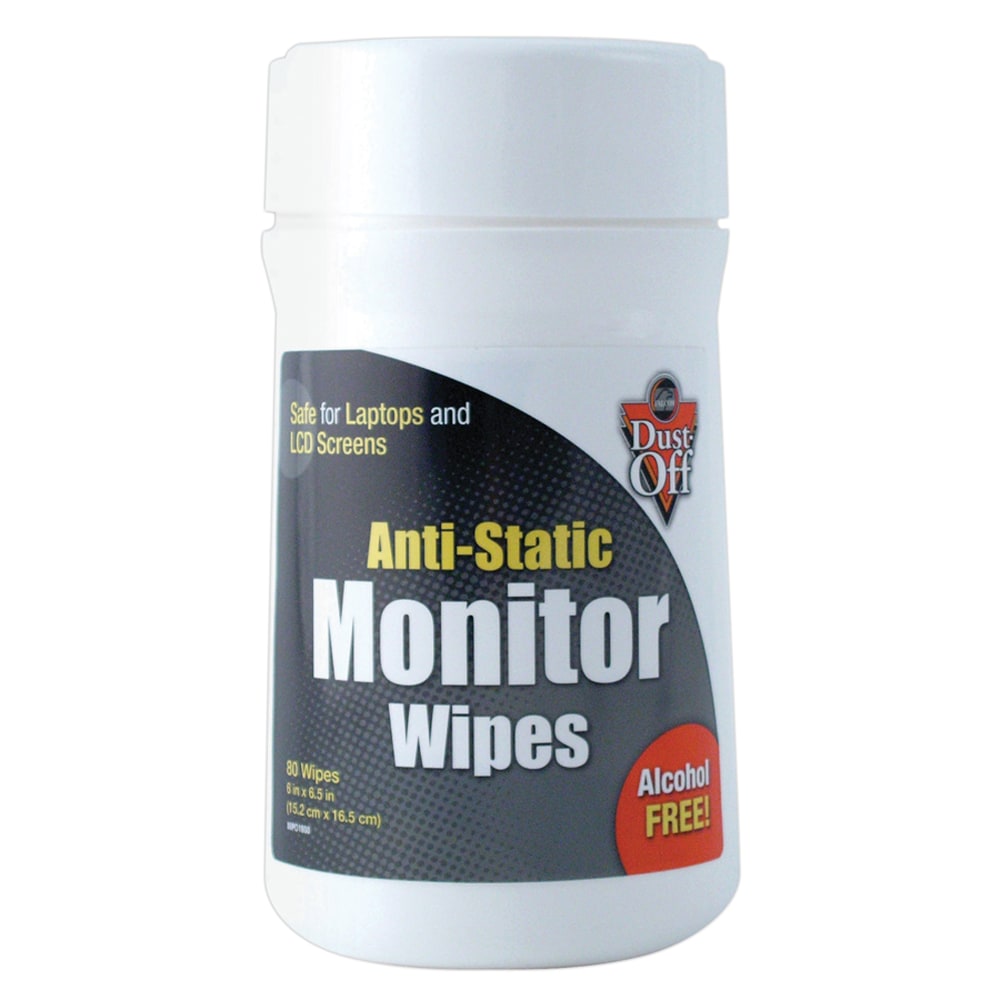 Dust Off Antistatic Monitor Wipes, Pack Of 80 (Min Order Qty 5) MPN:DSCT