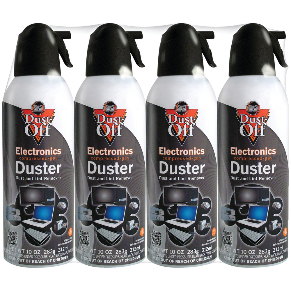 Dust-Off Electronics Dusters, 10 Oz, Pack Of 4 Dusters MPN:DPSXL4A