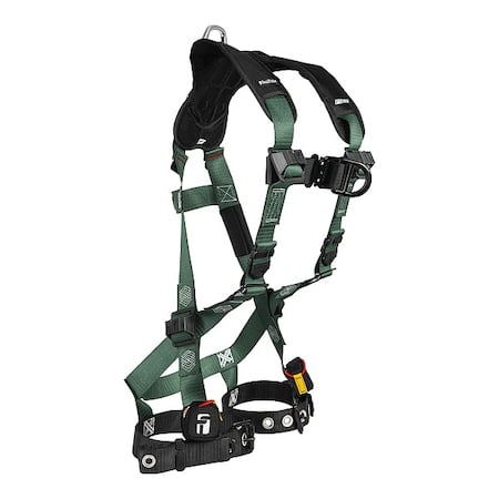 Full Body Harness, 2XL/3XL, 420 lb, Quick-Connect Chest/ Tongue Leg Straps, Back, Chest D-Ring MPN:1910FD2X3X