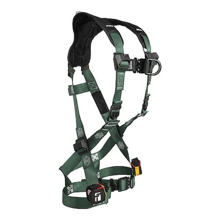 Full Body Harness, L/XL, 420 lb, Quick-Connect Chest/ Quick-Connect Leg Straps, Back, Chest D-Ring MPN:1910FDQCLX