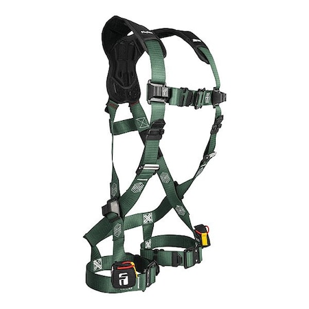 Full Body Harness, L/XL, 420 lb, Quick-Connect Chest/ Quick-Connect Leg Straps, Back D-Ring MPN:1910QCLX