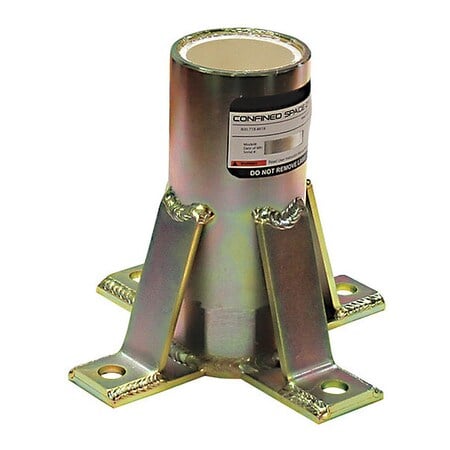 Base for Davit Mast, Yellow, Zinc Plated MPN:493F84
