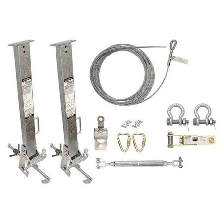 Steelgrip Temporary Horizontal Lifeline, 60 ft. Length, 620 lb Weight Capacity MPN:6036018