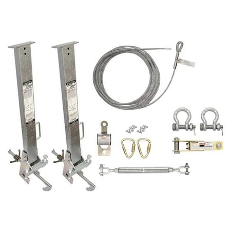Steelgrip Temporary Horizontal Lifeline, 60 ft. Length, 620 lb Weight Capacity MPN:6036024