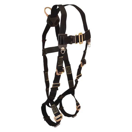 WeldTech Full Body Harness for Hot Work, Universal (S/M/L), 425 lb., Mating Chest/ Back D-Ring MPN:7037